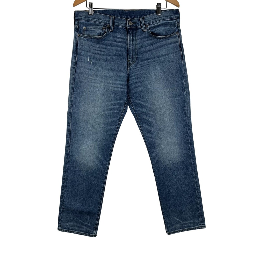 J Crew 770 Jean Men 34x30 Straight Fit Dark Wash Blue Classic Denim J.Crew